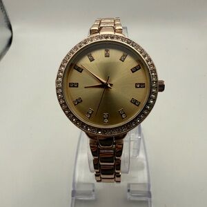 Rose Gold Women's Fashion Bezel Watch, GENWM5276LS, (New Battery) Beautiful
